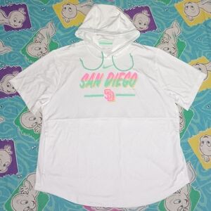 Nwot Nike City Connection San Diego Padres Short Sleeve Pullover Hoodie Shirt